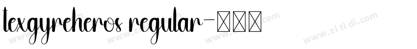 texgyreheros regular字体转换